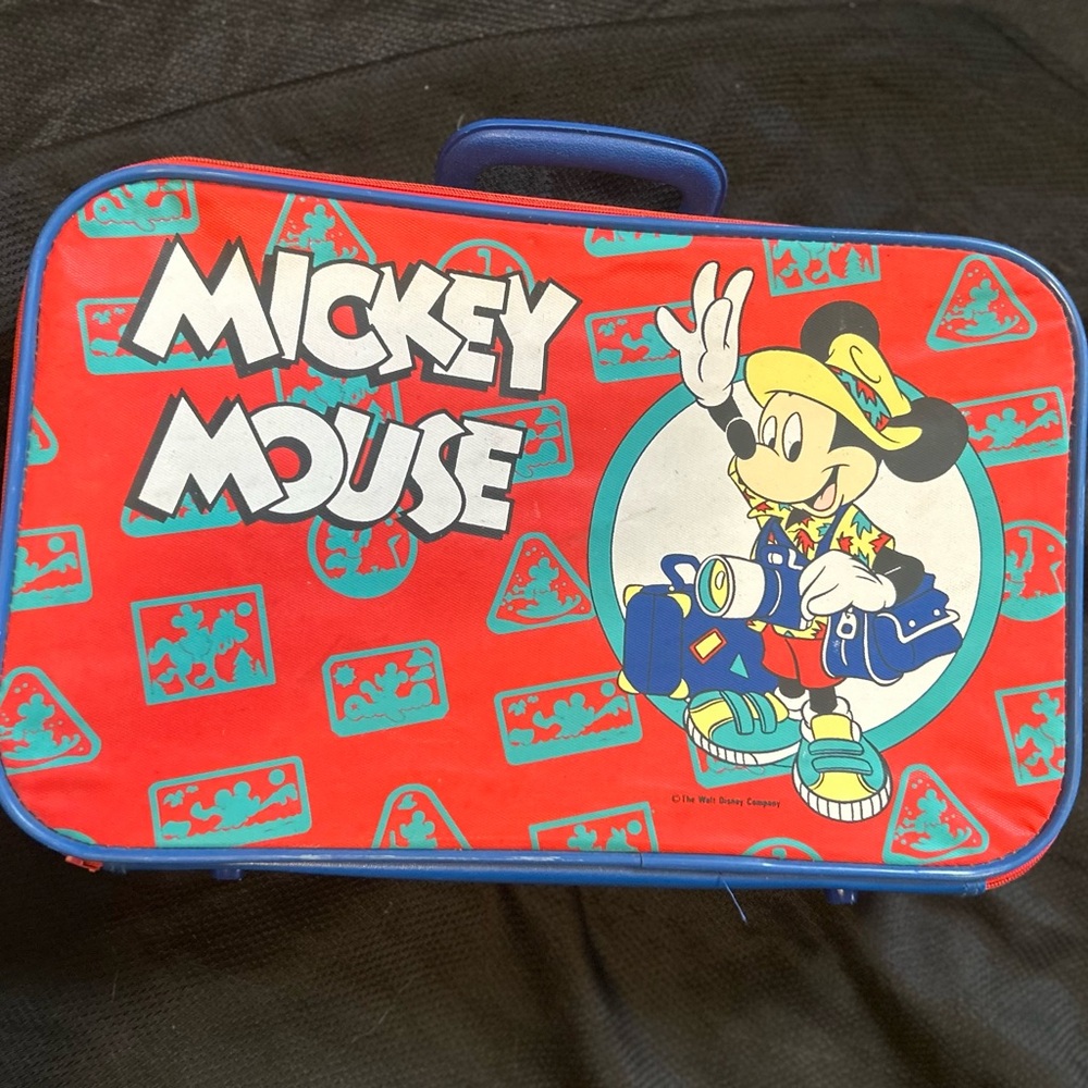 Vintage Walt Disney Mickey Mouse Children’s Kids Suitcase